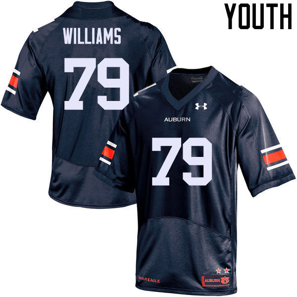 Youth Auburn Tigers #79 Andrew Williams College Football Jerseys Sale-Navy - Click Image to Close